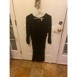 Cache black dress with studs on cuffs size L